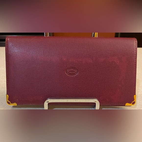 CARTIER Must de Cartier Leather Bifold Wallet, EUC - Picture 1 of 12
